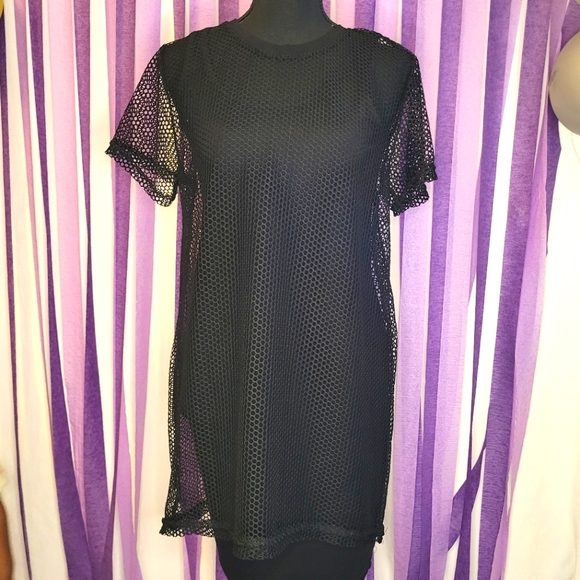 H&M - Black Mesh Dress - Picture 1 of 5